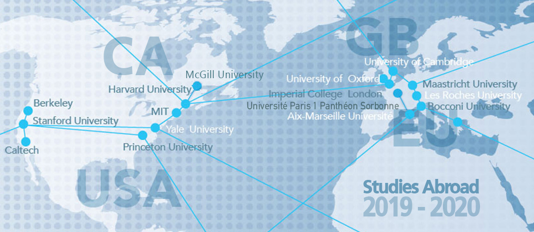 Studies Abroad - Επιτυχίες μαθητών μας σε πανεπιστήμια του εξωτερικού (2019 - 2020)
