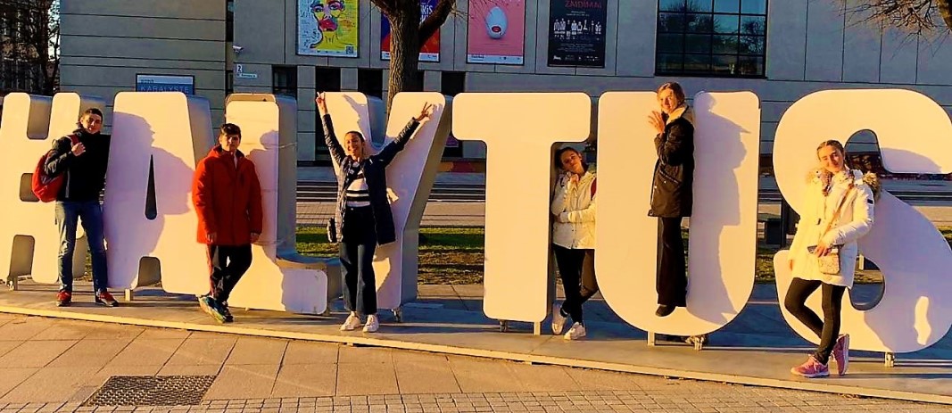 Six students and two accompanying teachers visited the city of Alytus, Lithuania, as part of the European Program “Erasmus+ KA2” from 29 March to 4 April.