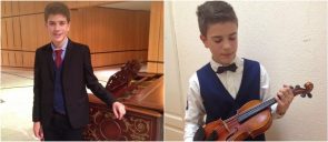 Junior high school student takes part in concert as a soloist
