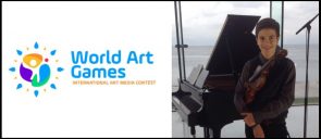 Ο μαθητής Θ. Κυπάρος κατέκτησε το Grand Prize παίζοντας βιολί στον Διεθνή Διαγωνισμό «World Art Games» Fiestalonia Milenio International Contest